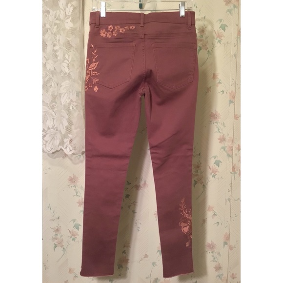 Express Ankle Legging High Rise Embroidered Pants - Picture 2 of 5